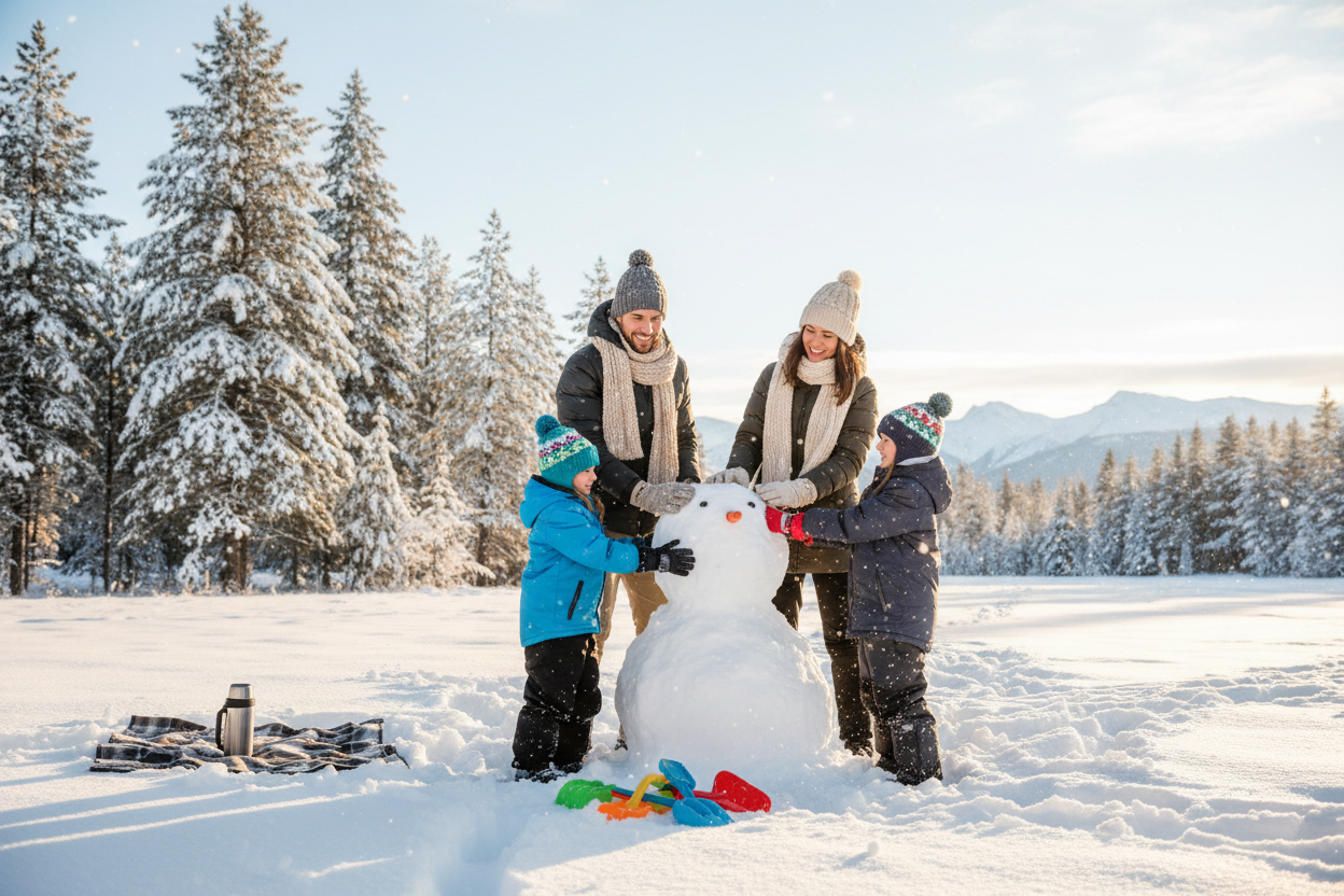 family on winter break